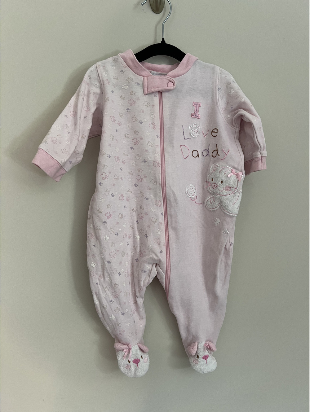 Vintage Y2K Just Born I Love Daddy Zip Sleeper